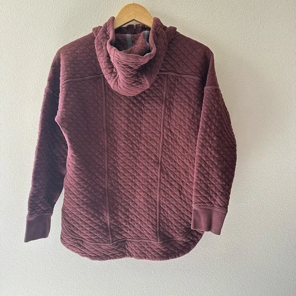 Patagonia W's Organic Cotton Quilt Hoody Style #25316 light balsamic maroon S - Picture 3 of 8